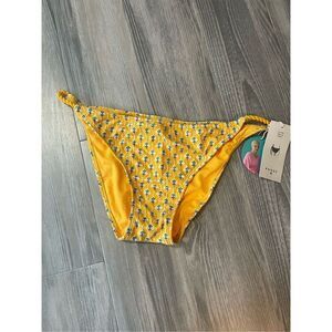 NWT Rhode low rise cheeky yellow patterned bikini bottom Size XXL